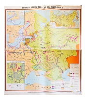 Учебная карта "Россия с конца XVII в. до нач. 60-х г.г. XVIII в." 1100*1400 мм (матовое, 2-стороннее лам.) - «globural.ru» - Севастополь