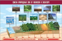 Таблица демонстрационная "Смена природных зон от полюсов к экватору" (винил 70x100) - «globural.ru» - Севастополь