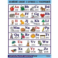 Таблица демонстрационная "Английский алфавит в картинках"(70x100) - «globural.ru» - Севастополь