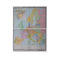 Учебная карта "Европа 1924-1939 гг" 1050*1420 мм (матовое, 2-стороннее лам.) - «globural.ru» - Севастополь