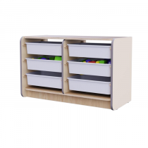 Двойной модуль для хранения игрушек из коллекции мебели «НЕГА» (цвет бежевый) - «globural.ru» - Севастополь