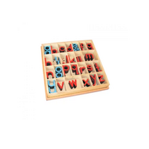 Английский подвижный деревянный алфавит в коробке - печатные буквы. 5/10 штук - «globural.ru» - Севастополь