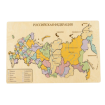 Пазл из дерева Административная карта России "Родина Моя" 522х308х10мм - «globural.ru» - Севастополь