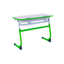 Парта двухместная "Smarty" с полиуретановой кромкой регулируемая по высоте  - «globural.ru» - Севастополь