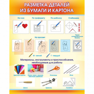 Стенд "Разметка деталей из бумаги и картона" - «globural.ru» - Севастополь